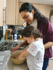 Baking cookies