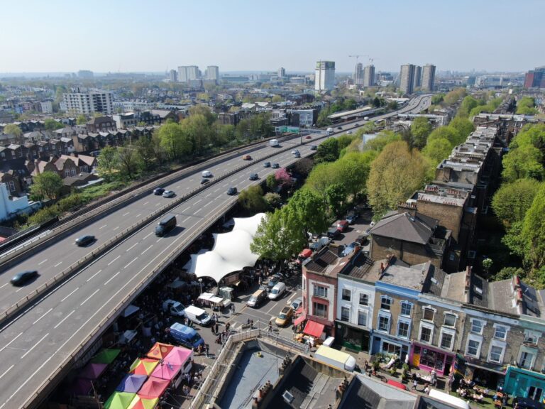 Westway and North Kensington from above